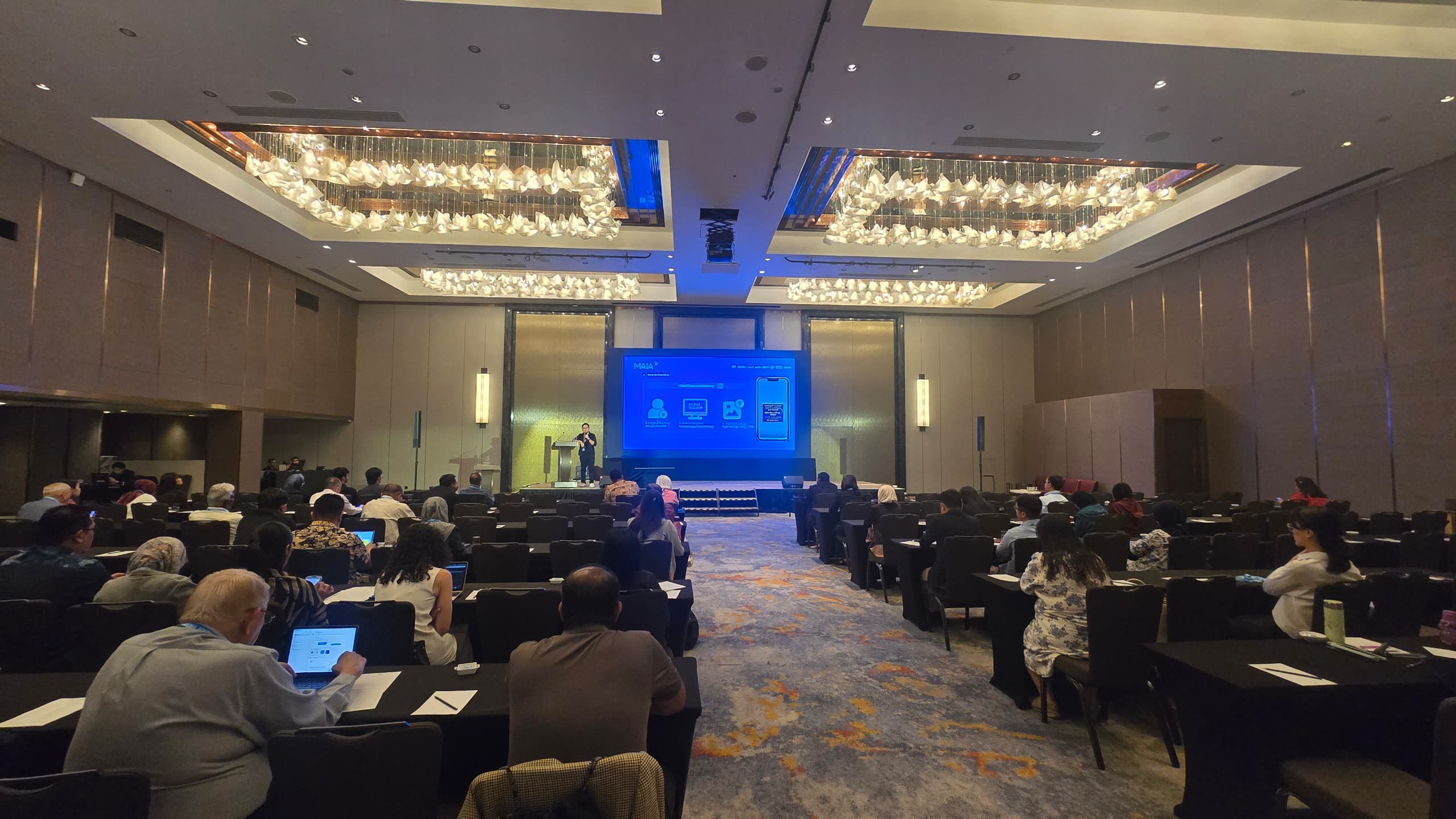 MAIA presenting the Ali product family to delegates at the Hilton Kota Kinabalu.